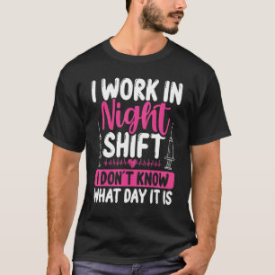 Camiseta Apreciação de Enfermeira à Noite Humor Turno à Noi