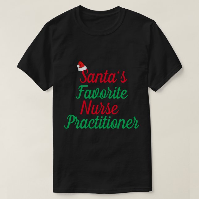Camiseta Apreciação de Natal para Enfermeira Favorita dos p (Frente do Design)