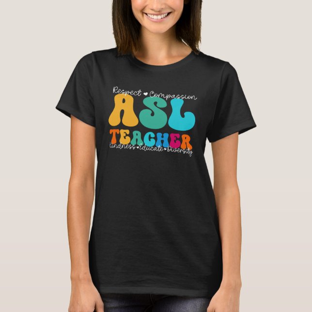 Camiseta Apreciação de Professores ASL Semana de Volta à Es (Frente)