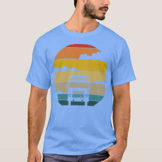 Camiseta Apreciação Do Driver De Barramento Escolar Retro B