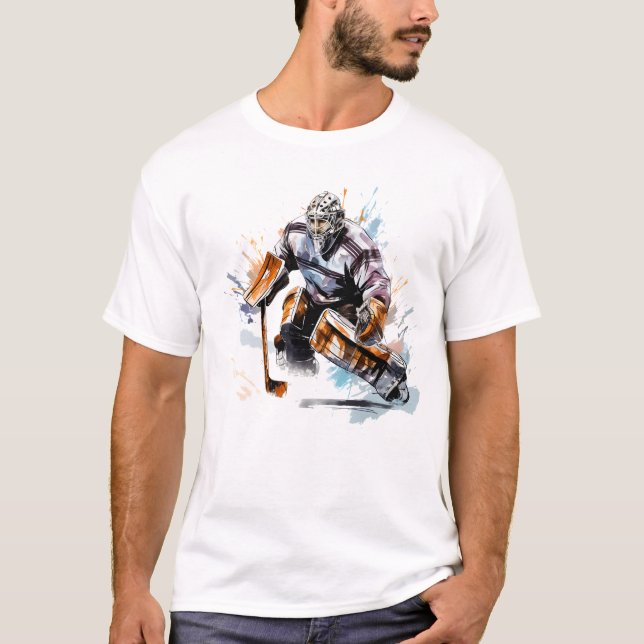 Camiseta Apreciação do Entusiasta de Hóquei no Gelo (Frente)