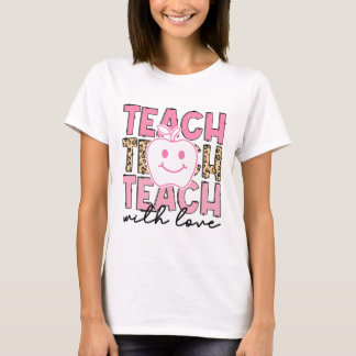 Camiseta Apreciação do Professor Leopardo Ensine Com Amor E