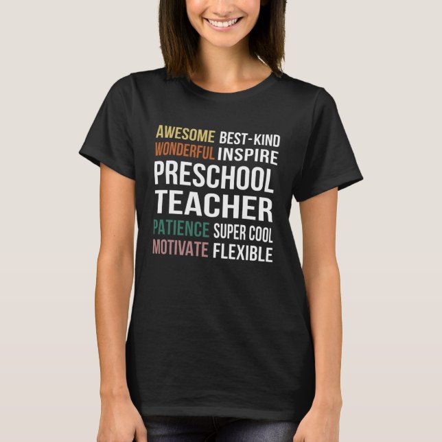 Camiseta Apreciação do professor pré-escolar (Frente)