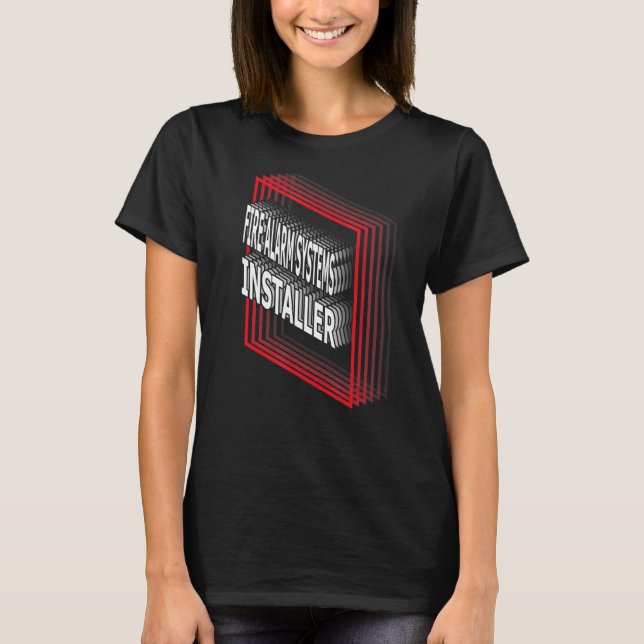Camiseta Apreciação do Título de Trabalho do Instalador de  (Frente)