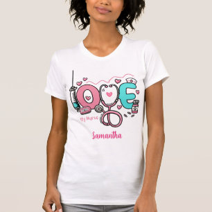 Camiseta Apreciação Personalizada de Enfermeiro de Namorado