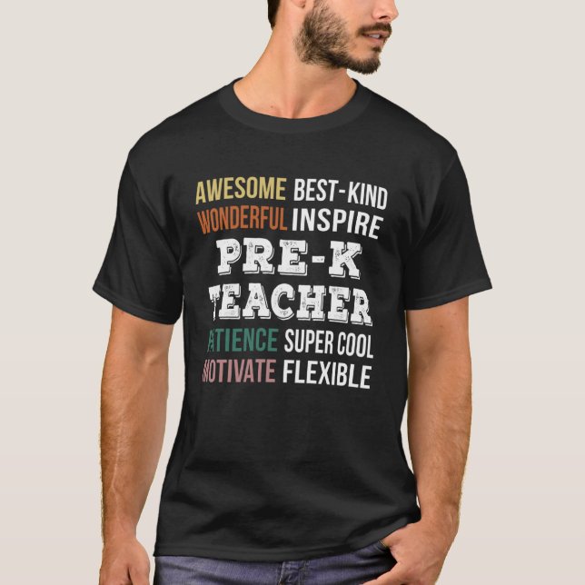 Camiseta Apreciação pré-K do professor (Frente)