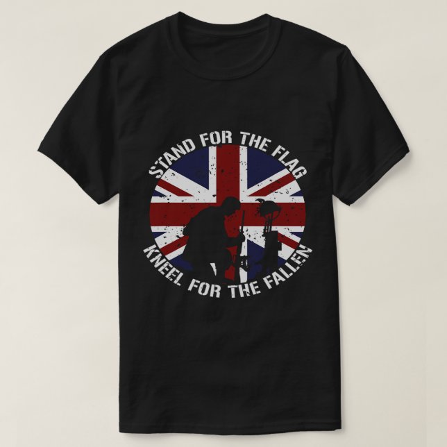 Camiseta Apreciação Veterana do Exército Britânico (Frente do Design)