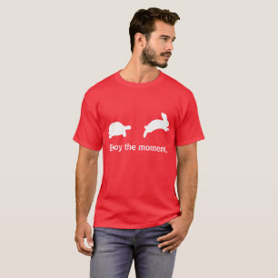 Camiseta Aprecie o momento. Edição vermelha