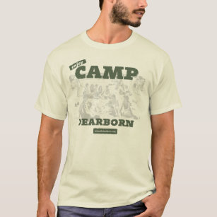 Camiseta Aprecie o T dos homens de Dearborn do acampamento
