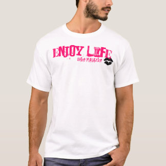 Camiseta Aprecie o T fino confortável branco da vida por
