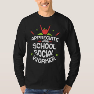 Camiseta Aprecie sua colega de trabalho social escolar.