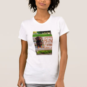 Camiseta Apreciem as Pequenas Coisas Dachshund