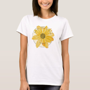 Camiseta Apreciem as Pequenas Coisas Flor em Aquarela –