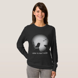 Camiseta Aprenda a Lutar Só – Leão sob a Claridade Lunar