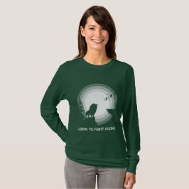 Camiseta Aprenda a Lutar Sozinho – Leão Sob a Luz do Luar