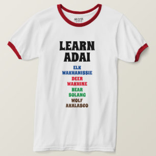 Camiseta Aprenda Adai - Elk, Deer, Bear, Wolf