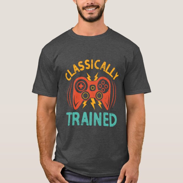 Camiseta Aprenda de jogos para games com game clássico (Frente)