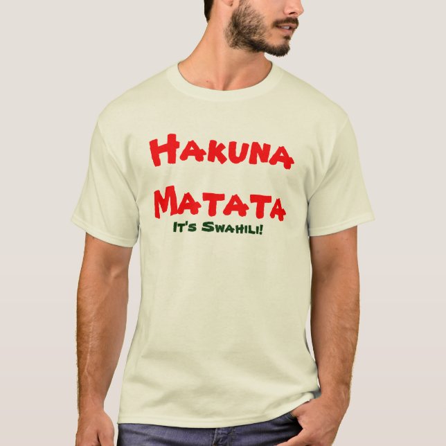 Camiseta Aprenda falar o suaíli (Frente)