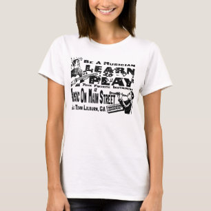 Camiseta Aprenda jogar senhoras cabem a luva longa
