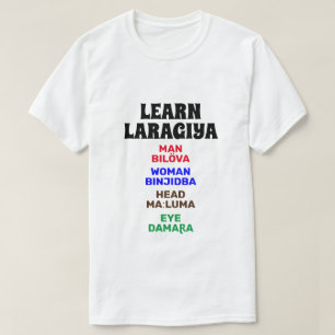 Camiseta Aprenda Laragiya - Homem, Mulher, Cabeça, Olho