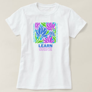 Camiseta Aprender A Brilhar De Volta Para O Professor De Es
