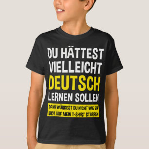 Camiseta Aprender Auto-falante alemão - Funny Germany Flag