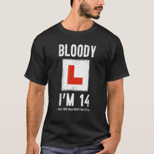 Camiseta Aprender Driver 14 Aniversário Im 14 Hoje E Conduç