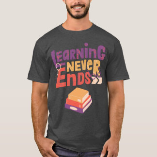 Camiseta aprender nunca acaba rapaz