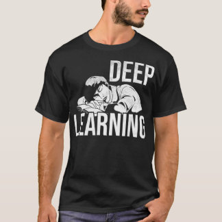 Camiseta Aprender Profundamente Dados Programação de Comput