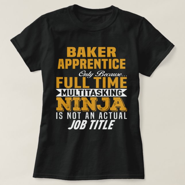 Camiseta Aprendiz de Baker (Frente do Design)
