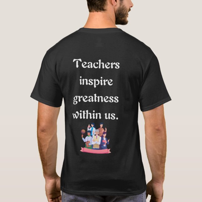 Camiseta Aprendizado começa com professor (Verso)