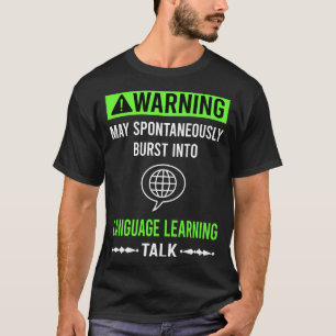 Camiseta Aprendizado de Idiomas com Alerta Verde
