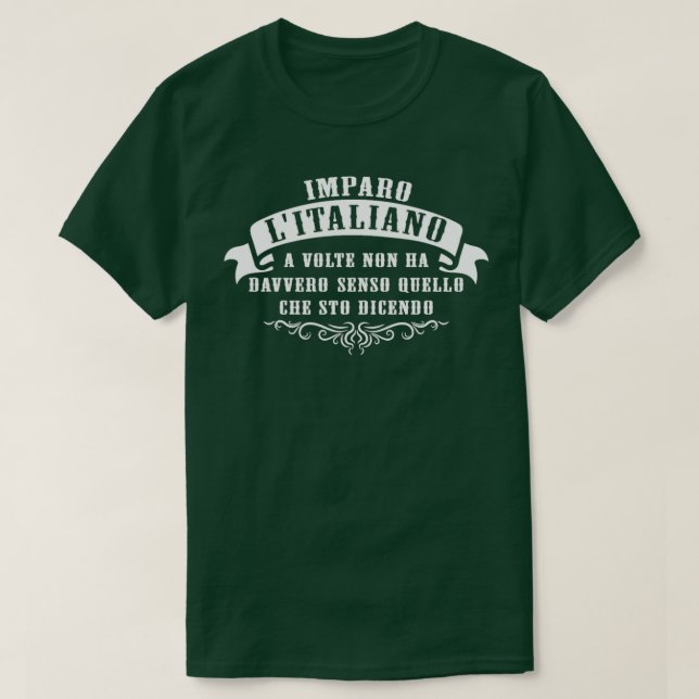 Camiseta Aprendizado italiano (Frente do Design)