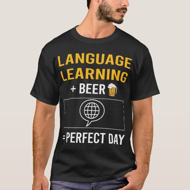 Camiseta Aprendizagem de Idiomas do Dia da Cerveja (Frente)