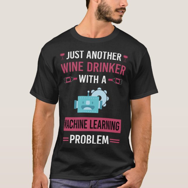 Camiseta Aprendizagem de Máquinas de Bebê-Vinho (Frente)