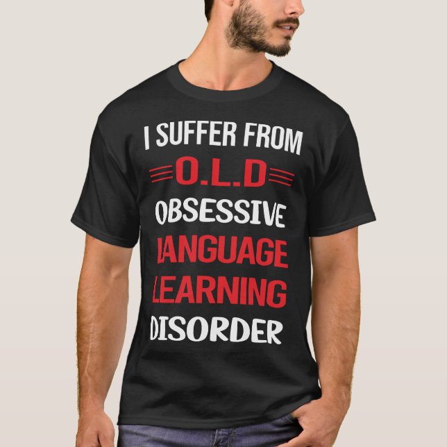 Camiseta Aprendizagem Obsessiva de Línguas (Frente)