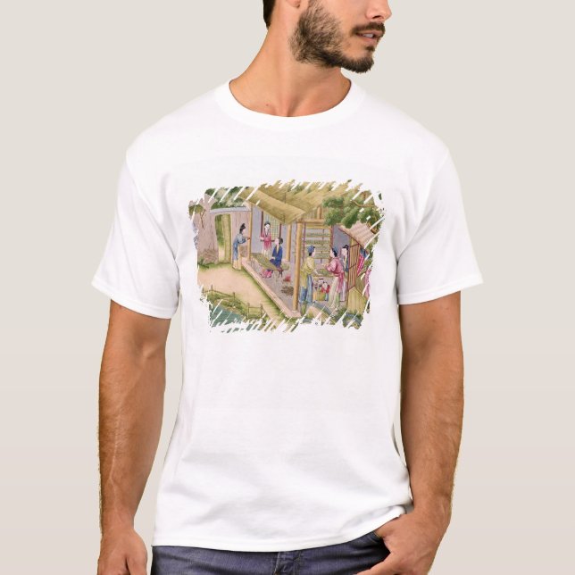 Camiseta Aprendizagem sobre bichos-da-seda (Frente)