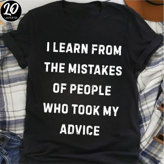 Camiseta Aprendo com os Erros das Pessoas que Seguiram meu