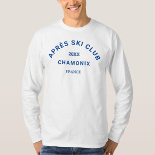 Camiseta Après Ski Club Blue Ski Resort Crest White Masculi