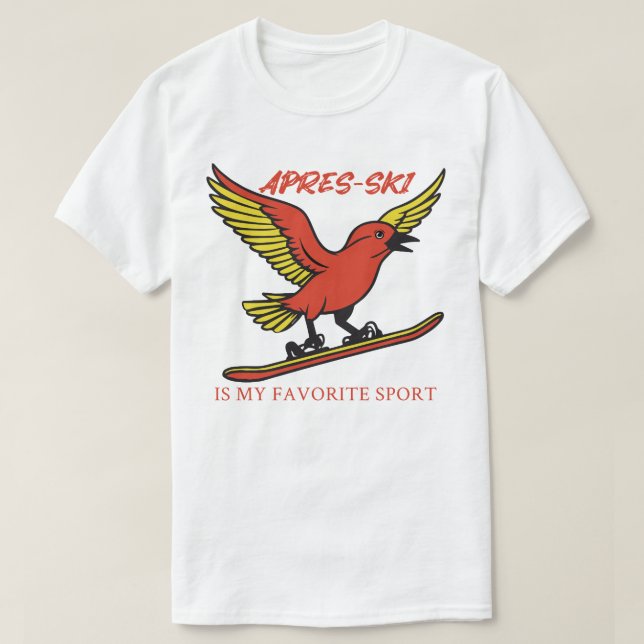 Camiseta apres-ski é meu esporte favorito (Frente do Design)