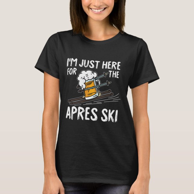 Camiseta Apres Ski Engraçado Esquiador Espetáculo Esportes  (Frente)