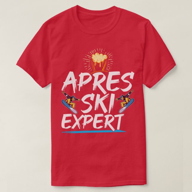 Camiseta Apres Ski Expert Skiing (Frente do Design)