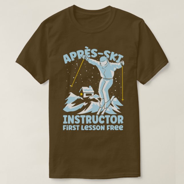 Camiseta Apres Ski Instructor Skiing (Frente do Design)