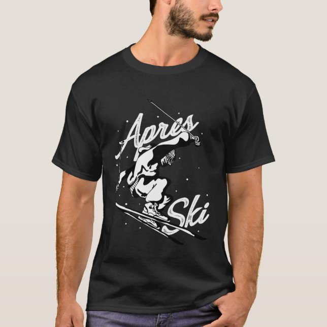 Camiseta Apres ski party skiing ski mountains ski friends (Frente)
