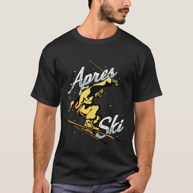 Camiseta Apres Ski Party Skiing Ski Mountains  Ski Rider (Frente)