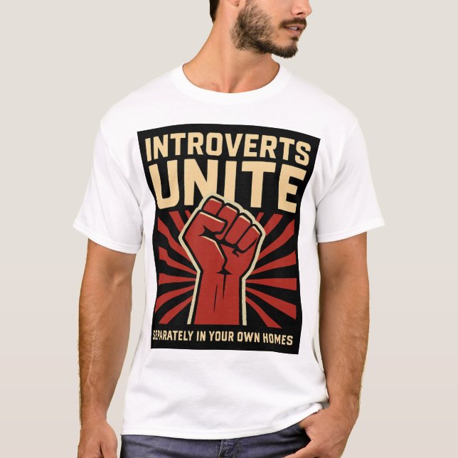 Camiseta Apresenta Unir Separadamente Em Seu Próprio (Frente)
