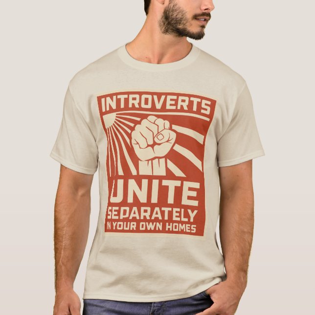 Camiseta Apresenta Unir Separadamente Em Seu Próprio (Frente)