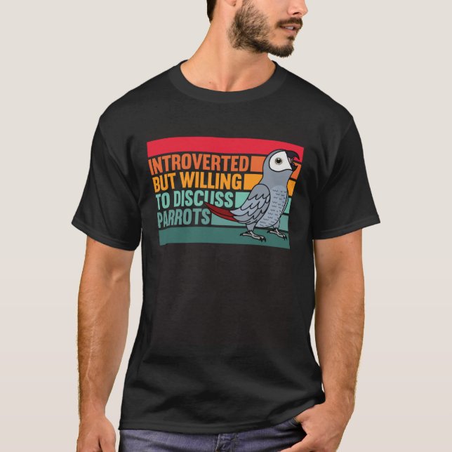 Camiseta Apresentada Mas Parrots Cinza Africana (Frente)