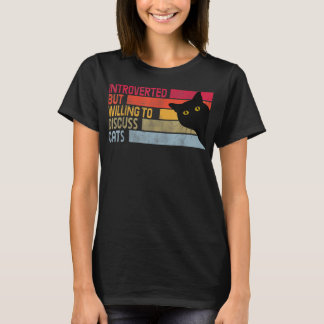 Camiseta Apresentado Mas Disposto A Discutir Gatos Engraçad