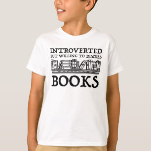 Camiseta Apresentado, Mas Disposto A Discutir Livros